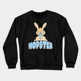 Funny Hipster Bunny Crewneck Sweatshirt